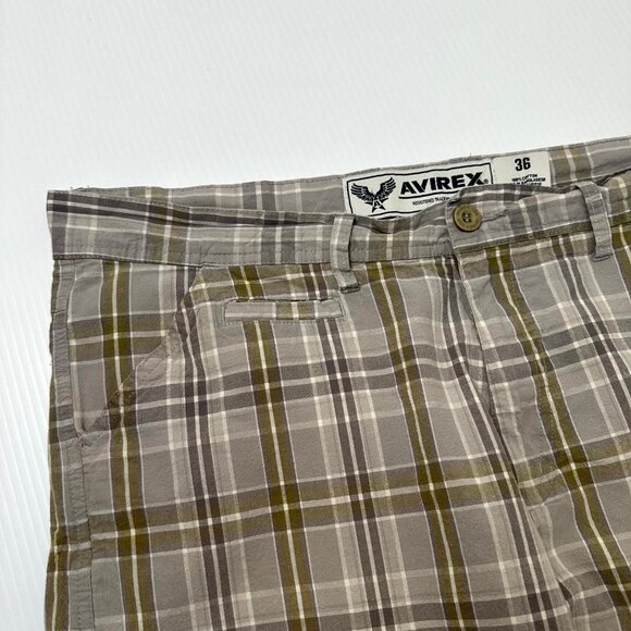 Y2K Avirex Plaid Bermuda Shorts 36 - Picture 2 of 6